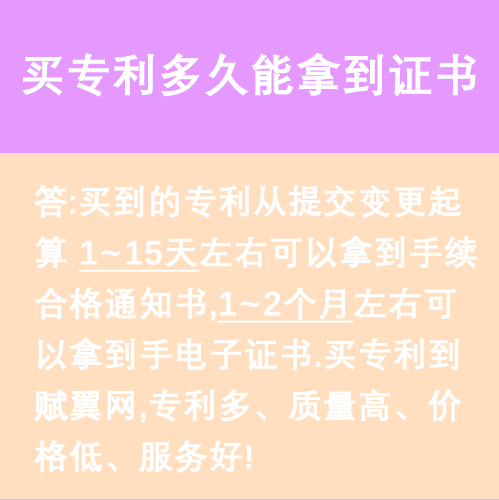 買專利需要多長時間能辦理完成
